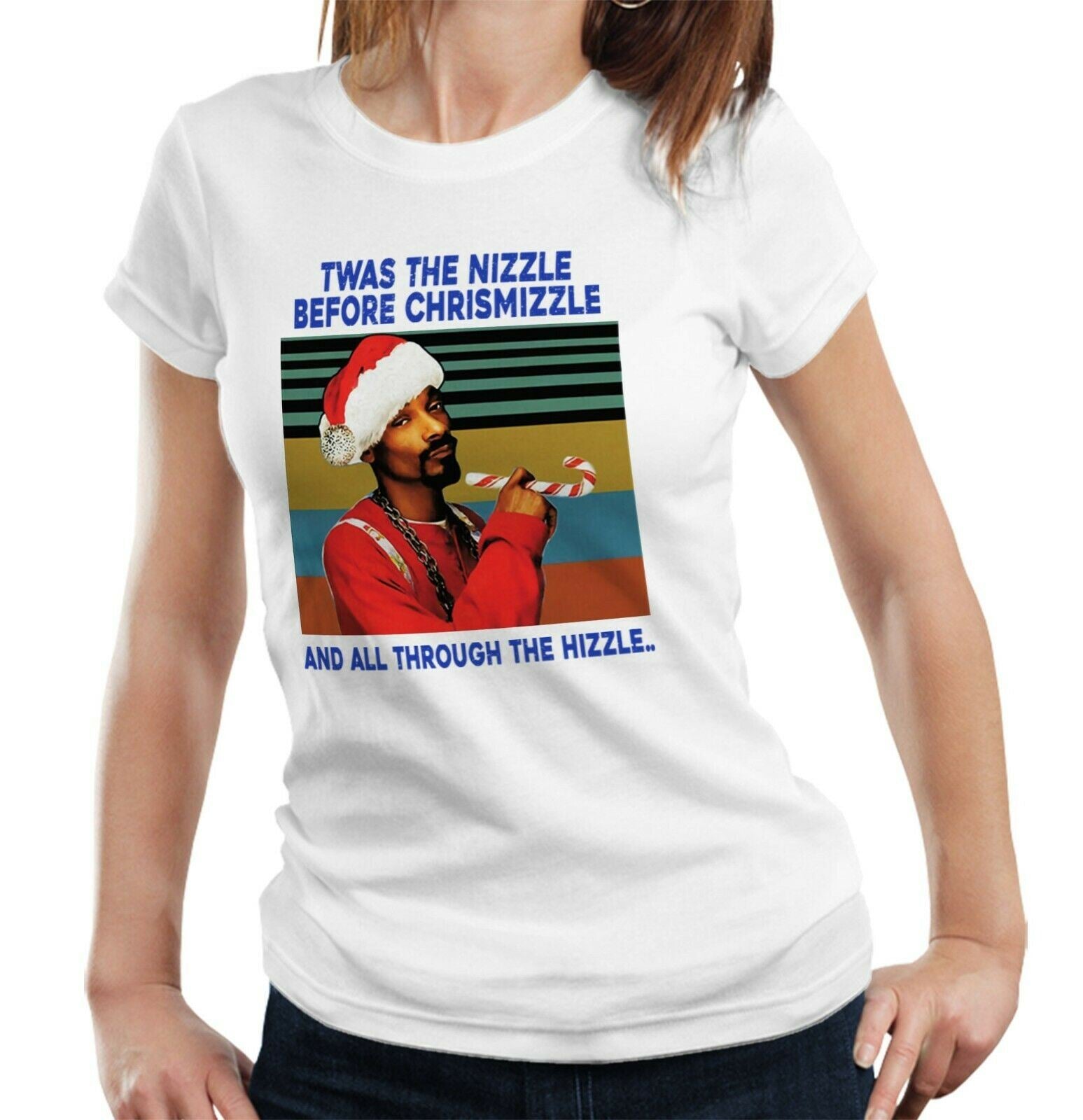 Twas The Nizzle Tshirt Fitted Ladies