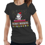 Unicorn Merry Mixmas 2 Tshirt Fitted Ladies