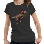 X-mas T-rex Tshirt Fitted Ladies