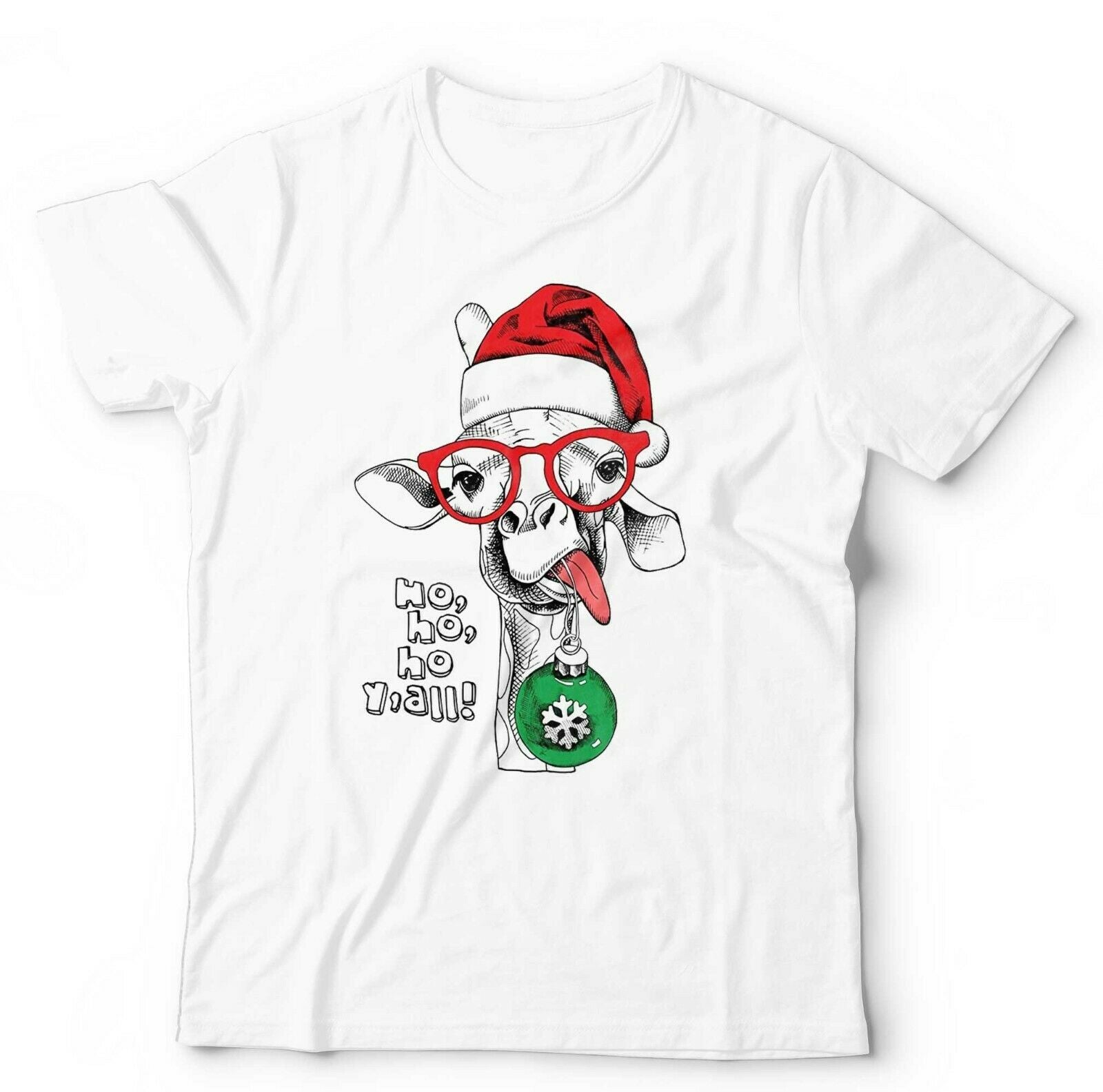 Ho Ho Ho Y'all Giraffe Tshirt Unisex & Kids