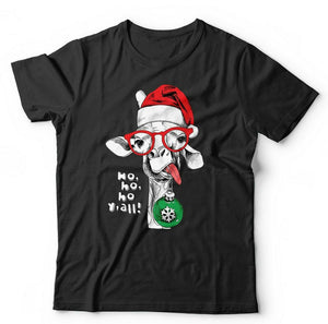 Ho Ho Ho Y'all Giraffe Tshirt Unisex & Kids