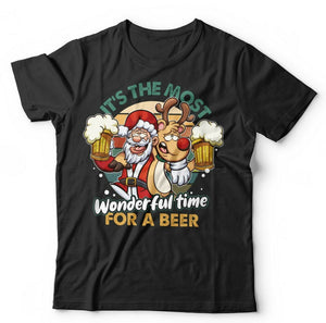 Santa It's The Most Wonderful Time For A Beer 1 Tshirt Unisex