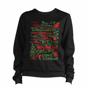 Merry Christmas Text Sweatshirt