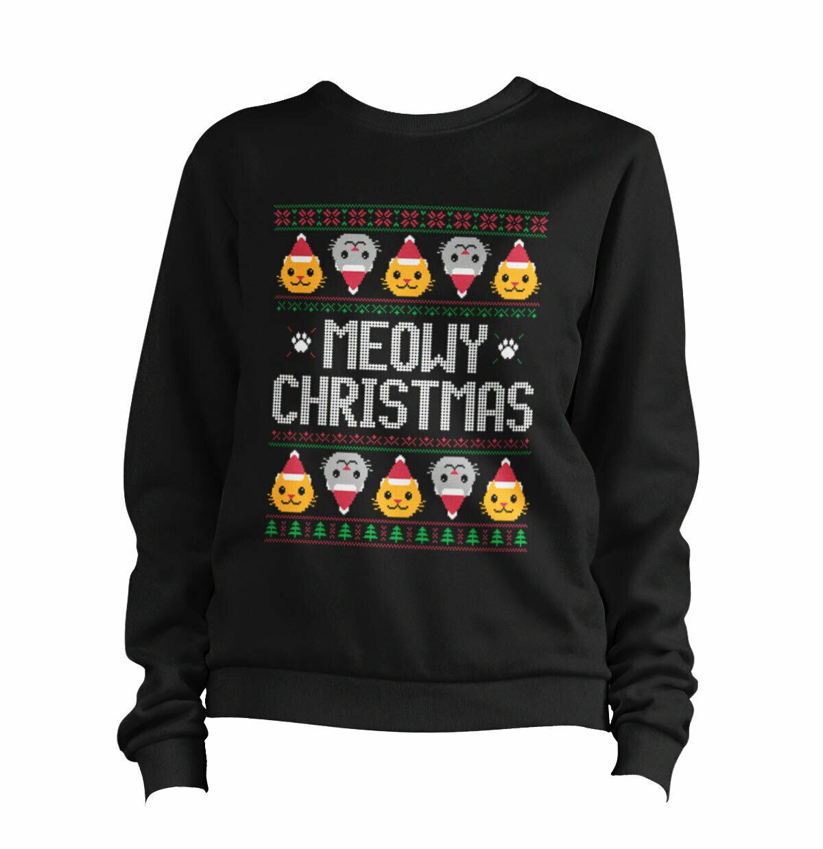 Meowy Christmas Sweatshirt Pullover Sweater