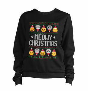 Meowy Christmas Sweatshirt Pullover Sweater