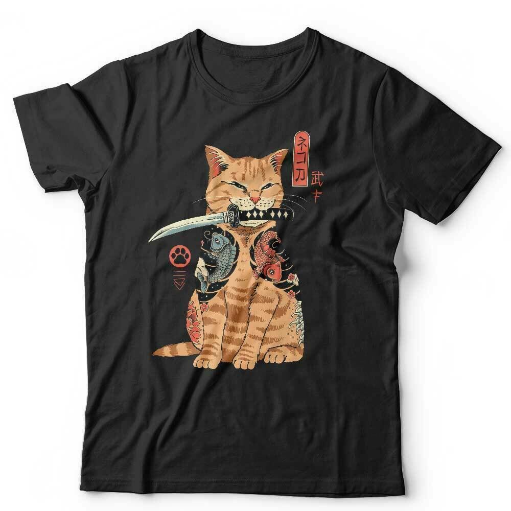 Catan Samurai Cat Tshirt Unisex & Kids