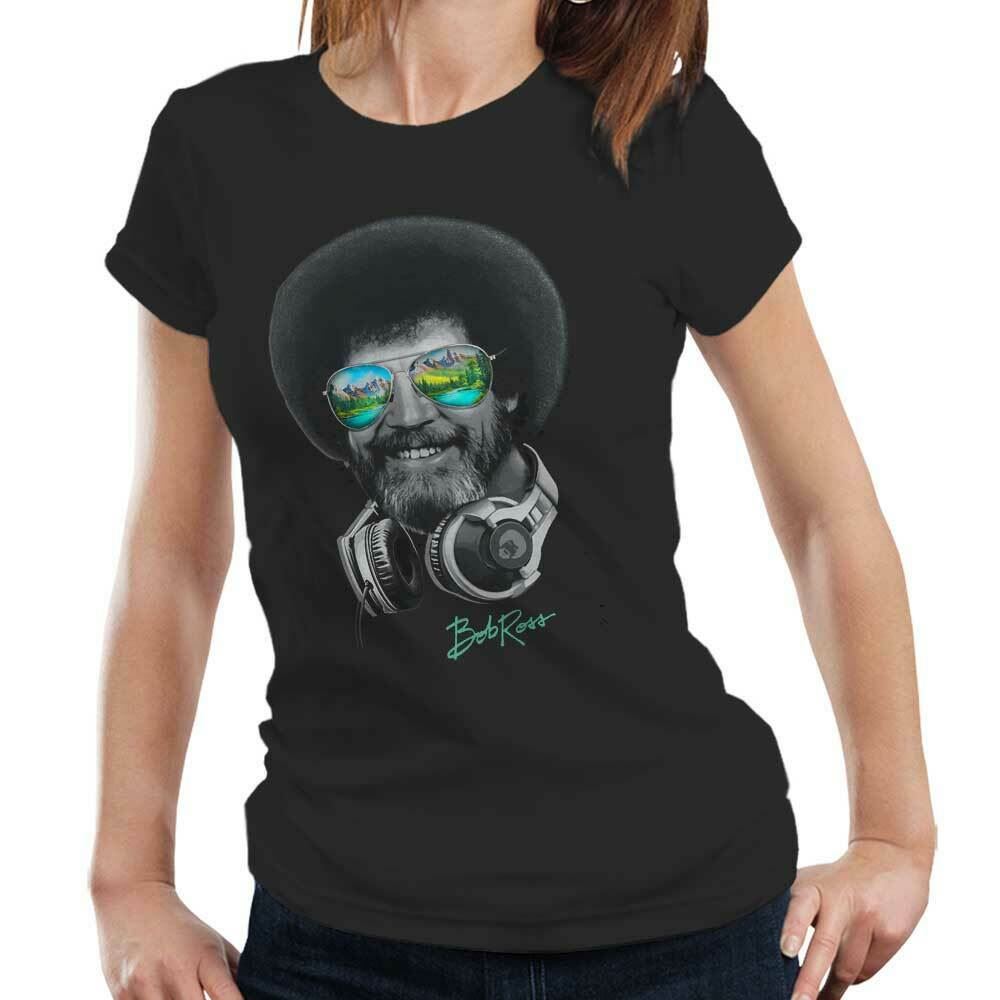 DJ Bob Ross Tshirt Fitted Ladies