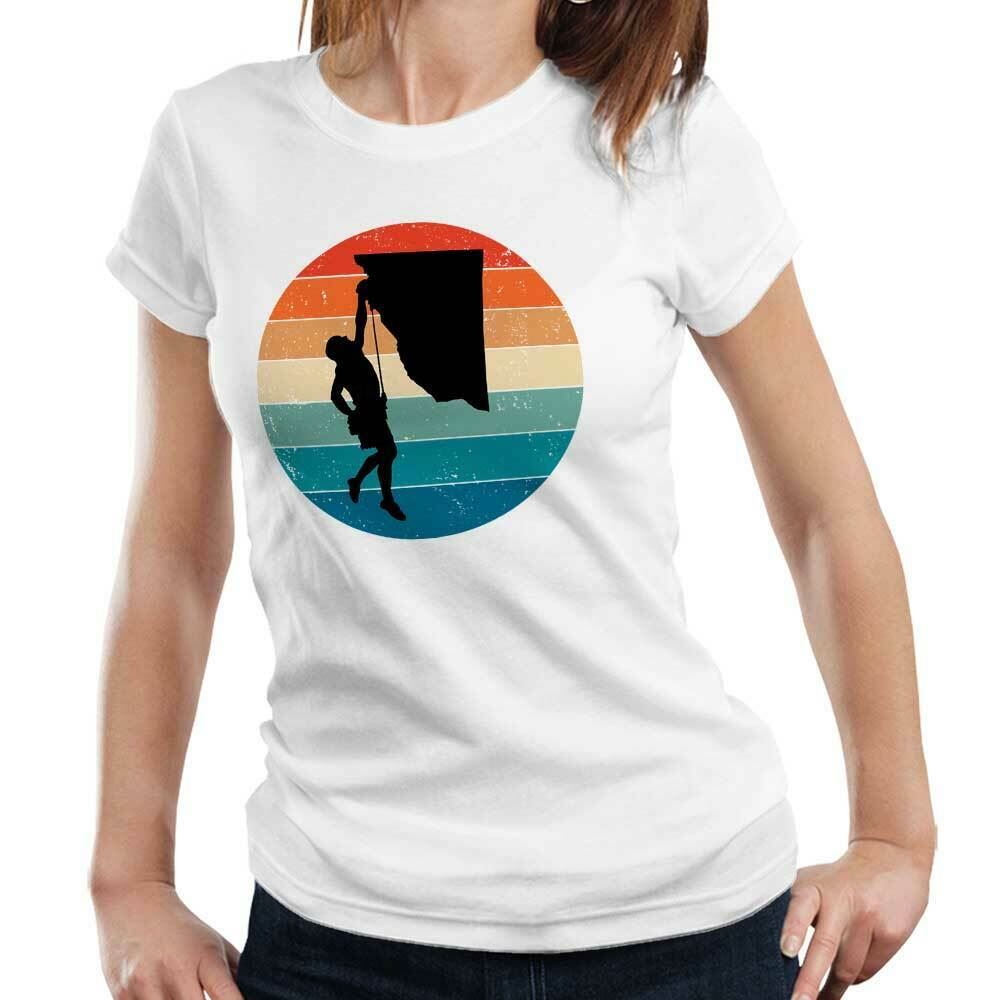 Rock Climbing Tshirt Fitted Ladies