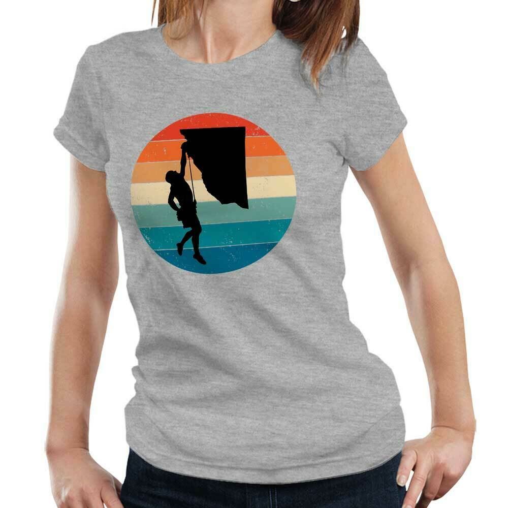 Rock Climbing Tshirt Fitted Ladies