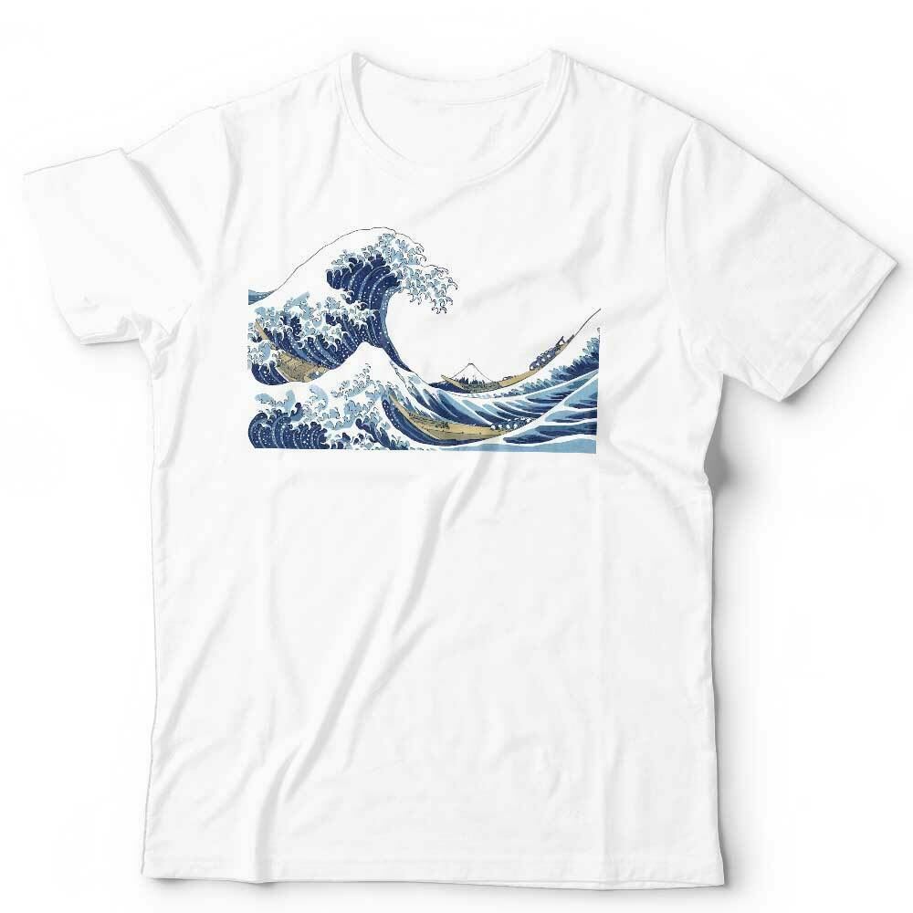 The Great Wave Off Kanagawa White Tshirt Unisex