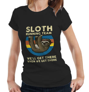 Sloth Running Team Ladies Tshirt