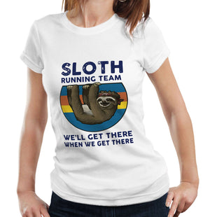 Sloth Running Team Ladies Tshirt