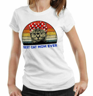 Best Cat Mom Ever 2 Tshirt Ladies