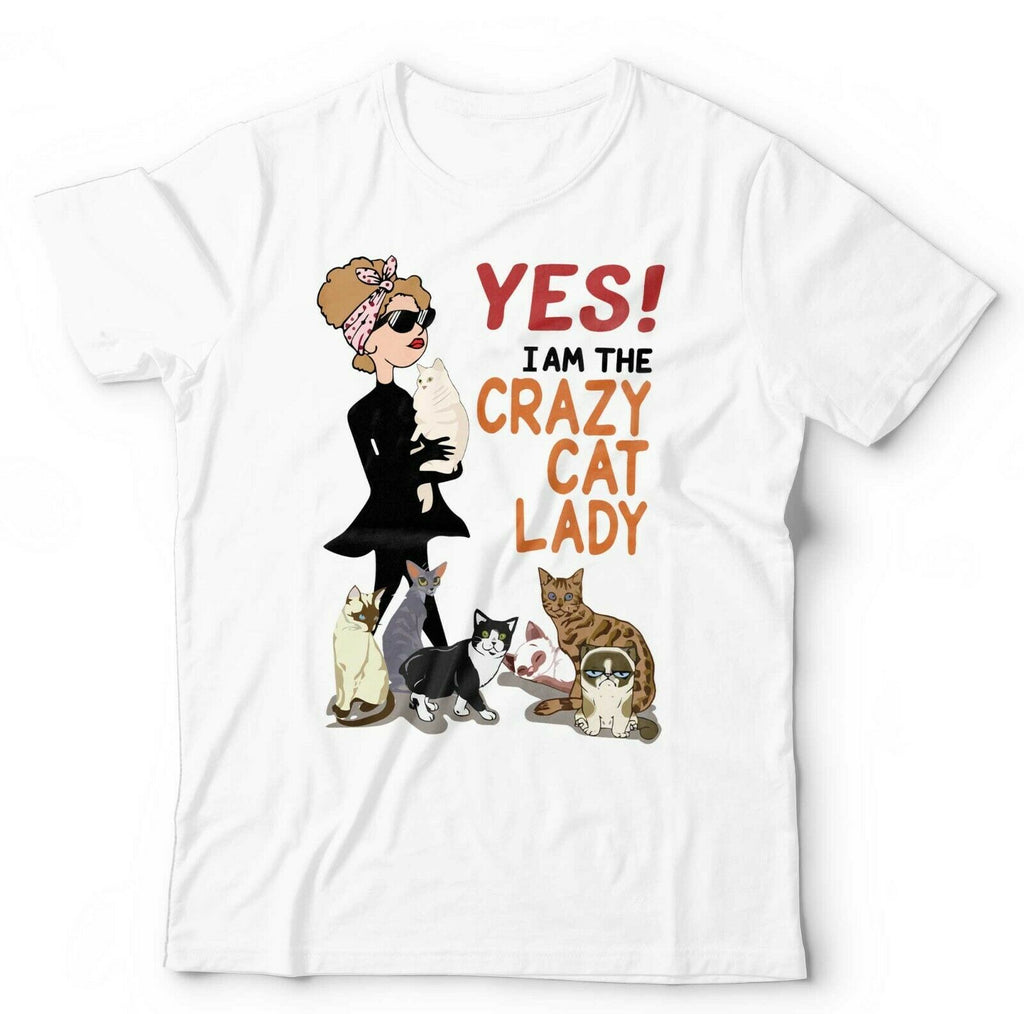 NEW Yes! I Am The Crazy Cat Lady 2 Tshirt Unisex