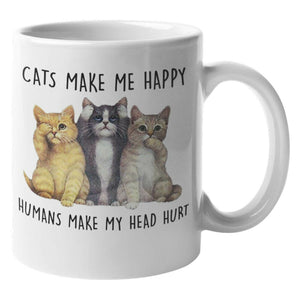 Cats Make Me Happy Mug