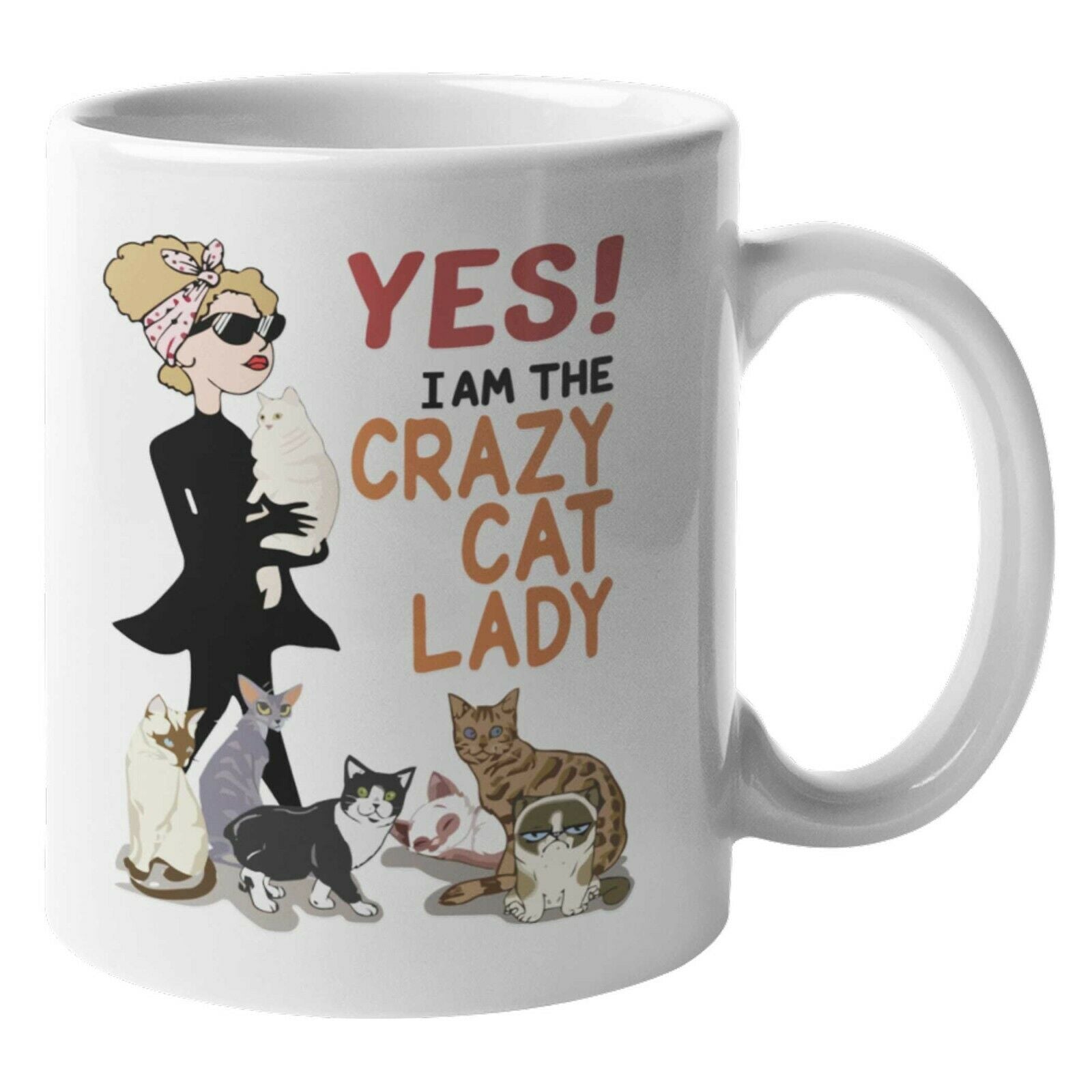 NEW Yes! I Am The Crazy Cat Lady 2 Mug