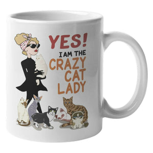 NEW Yes! I Am The Crazy Cat Lady 2 Mug