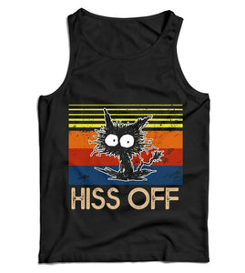 Hiss Off Ladies Fitted Vest Tank Top