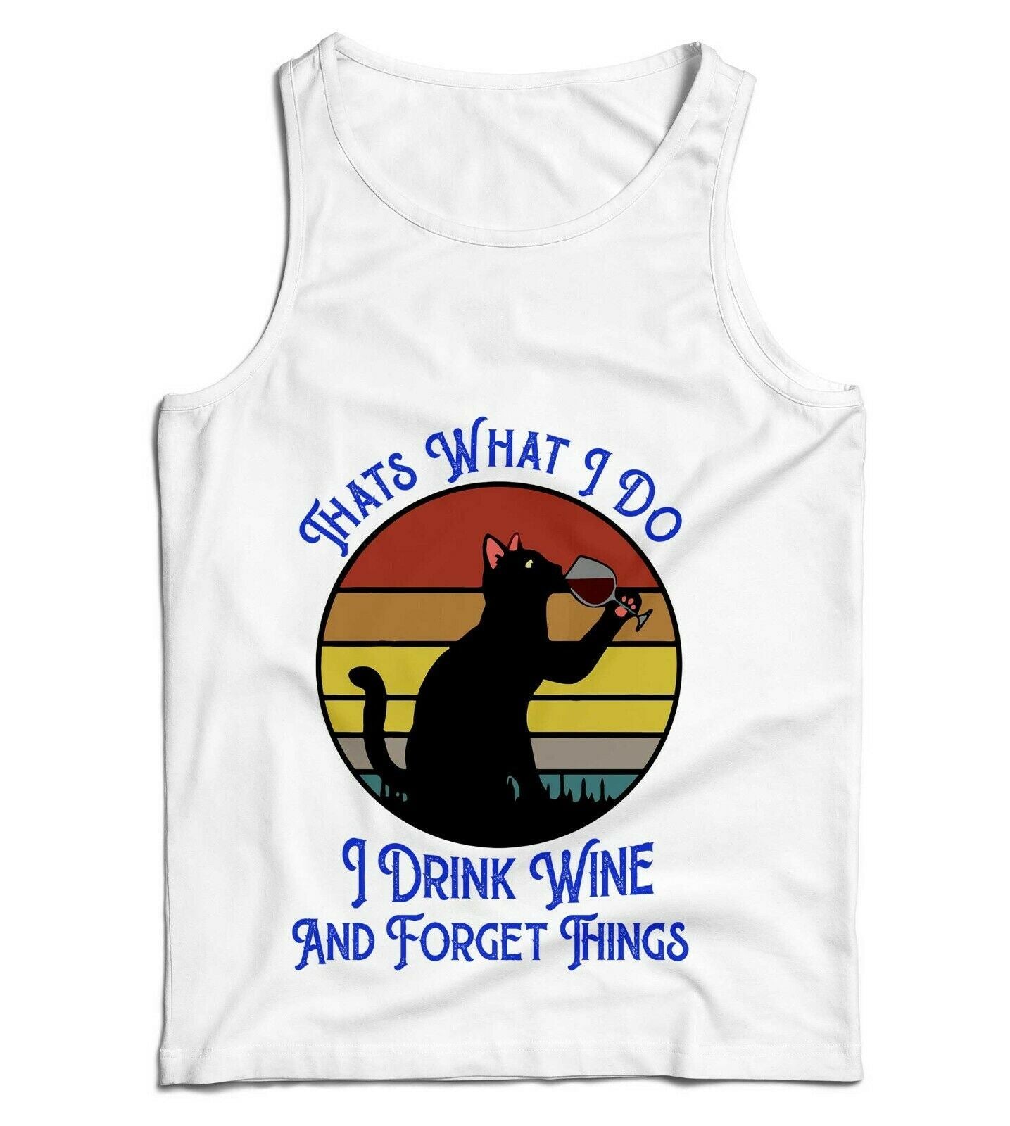 I Drink Wine And Forget Things Ladies Fitted Vest Tank Top