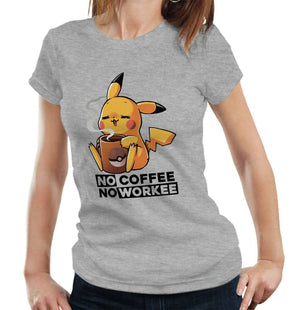 Pikachu No Coffee No Workee Women's T-Shirt Tee
