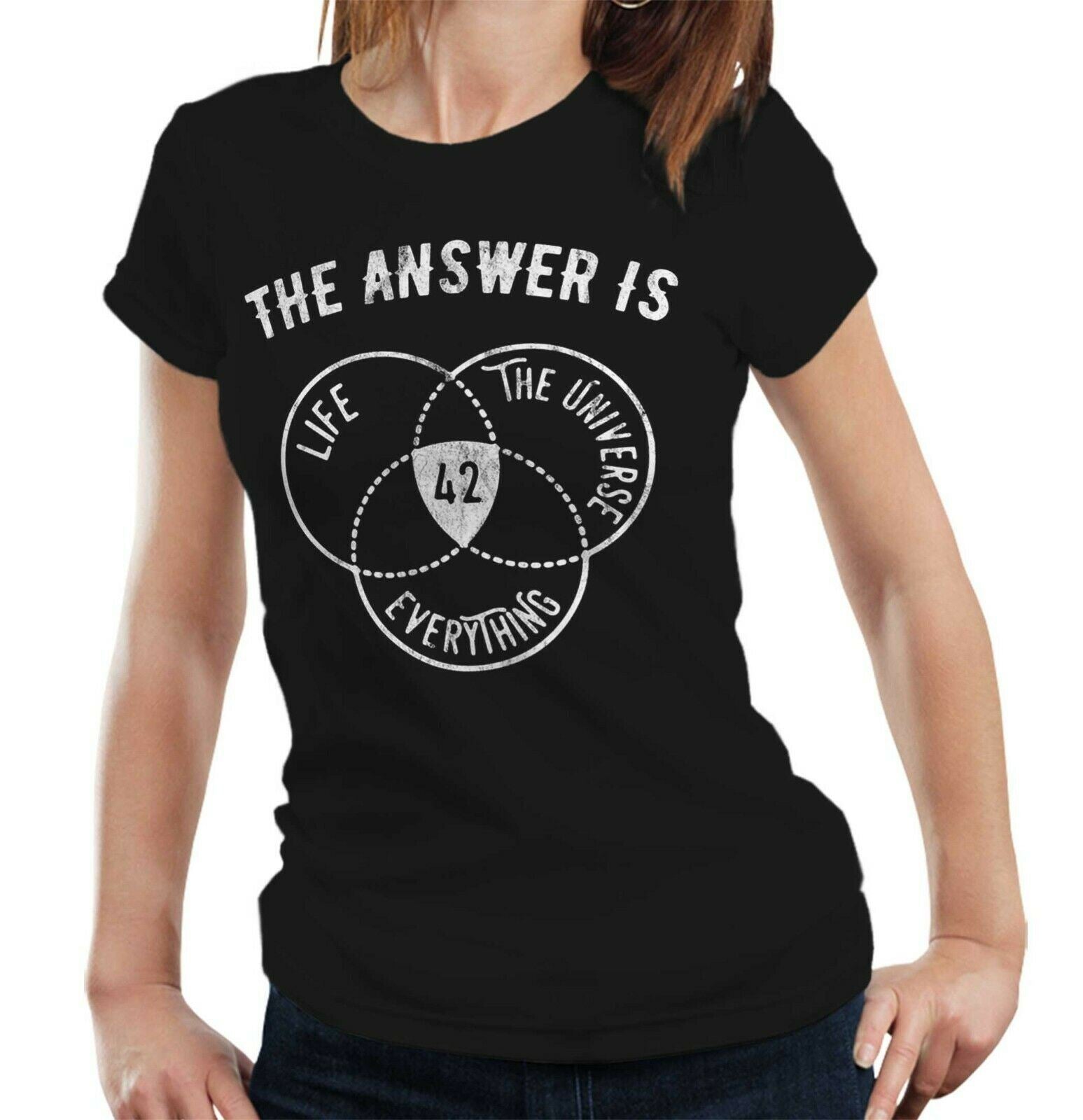 The Answer Is 42 Tshirt Fitted Ladies