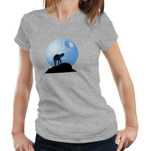 Death Star AT-AT Tshirt Fitted Ladies