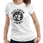 Flat Earth Army Tshirt Fitted Ladies