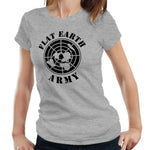 Flat Earth Army Tshirt Fitted Ladies