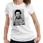 Pablo Escobar Mug Shot Tshirt Fitted Ladies