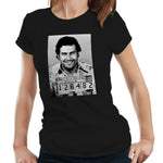 Pablo Escobar Mug Shot Tshirt Fitted Ladies