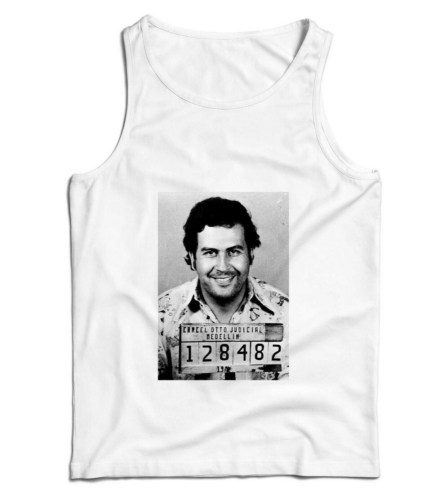 Pablo Escobar Mug Shot Ladies Vest Tank Top