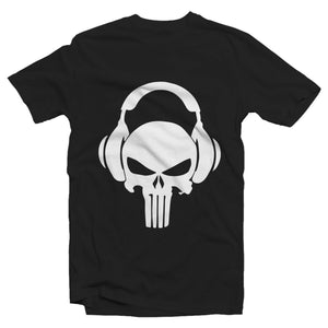 Headphone Skull Punisher Tshirt Unisex & Kids