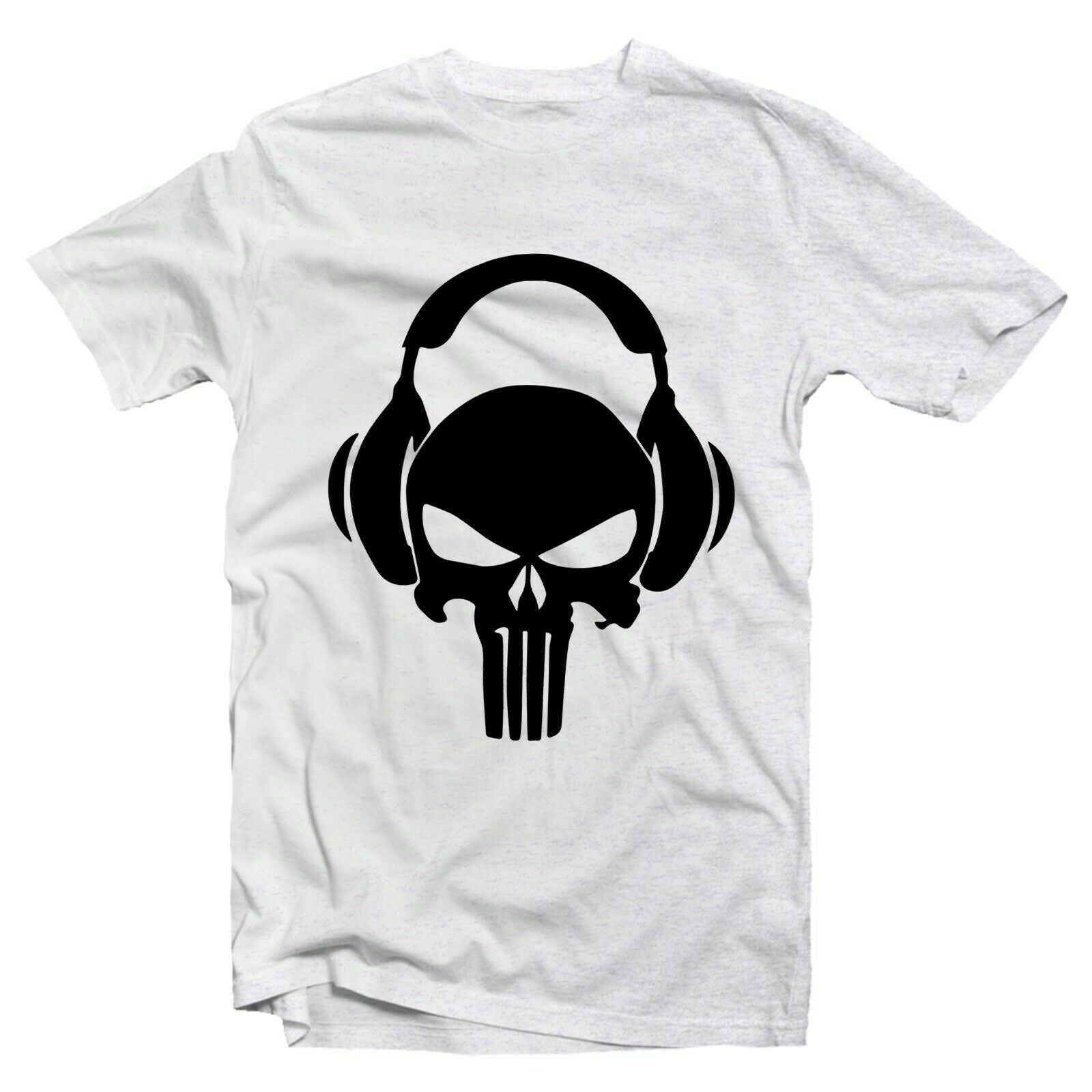 Headphone Skull Punisher Tshirt Unisex & Kids