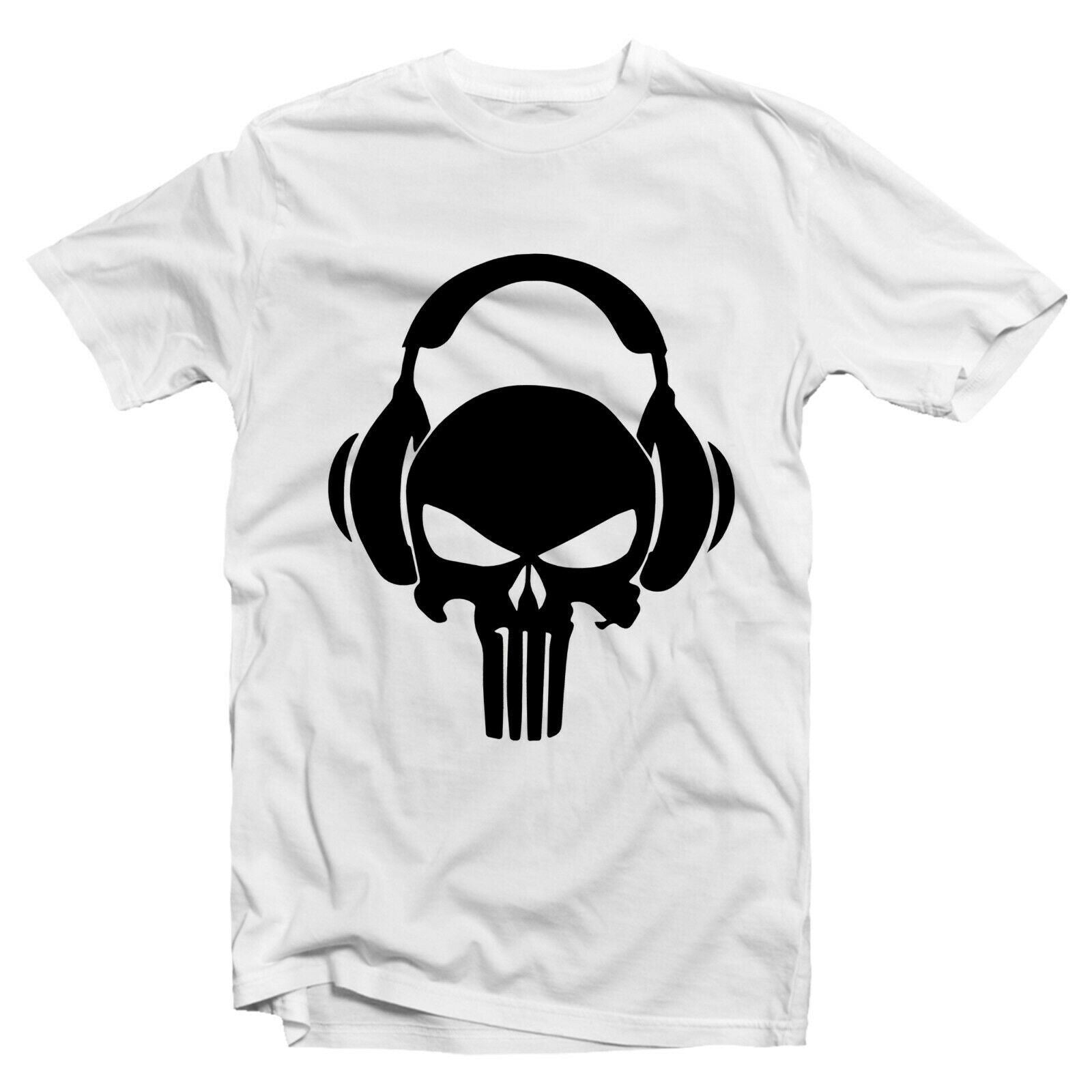 Headphone Skull Punisher Tshirt Unisex & Kids