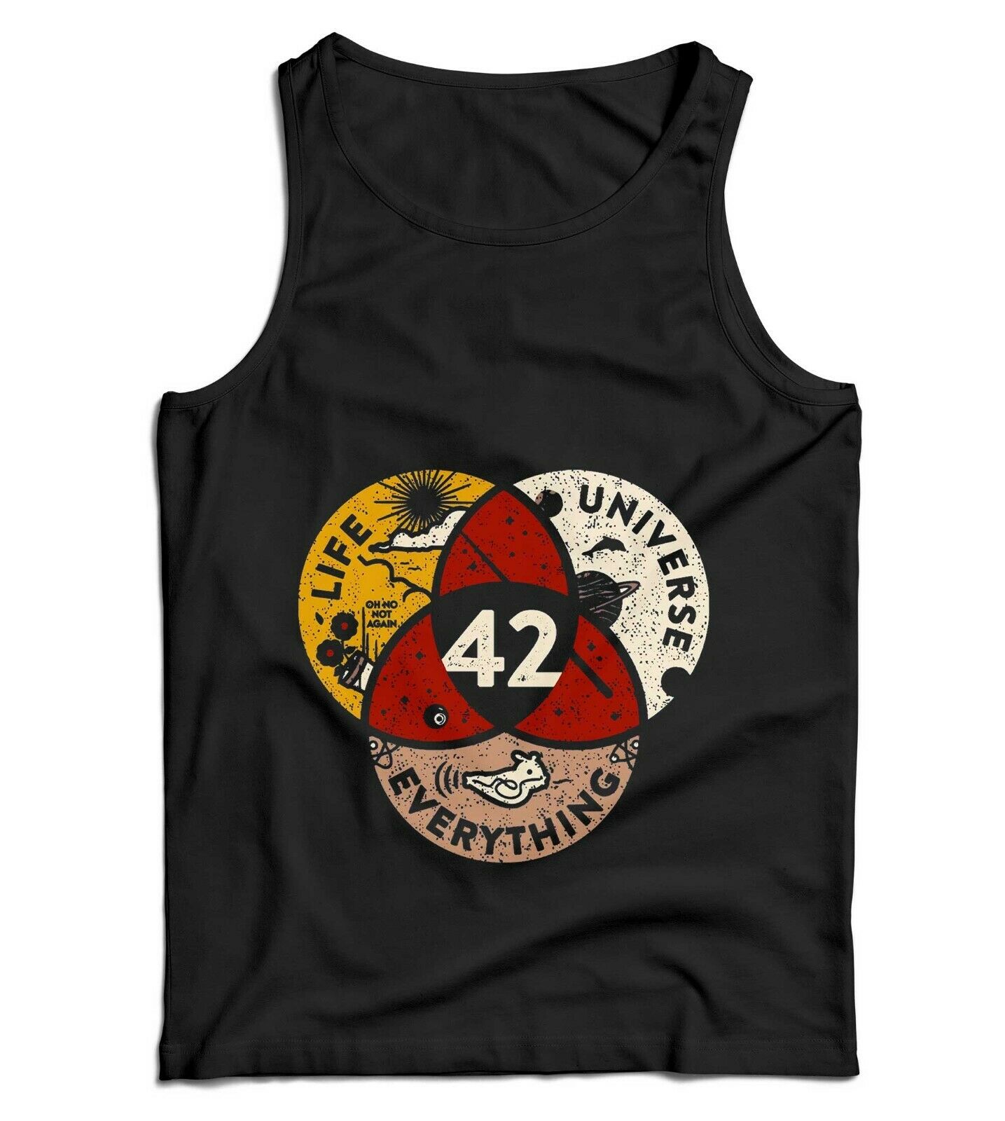 Colour The Answer Is 42 Ladies Vest Tank Top