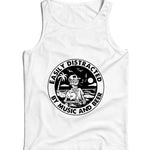 Easily Distracted By Music And Beer Ladies Vest Tank Top