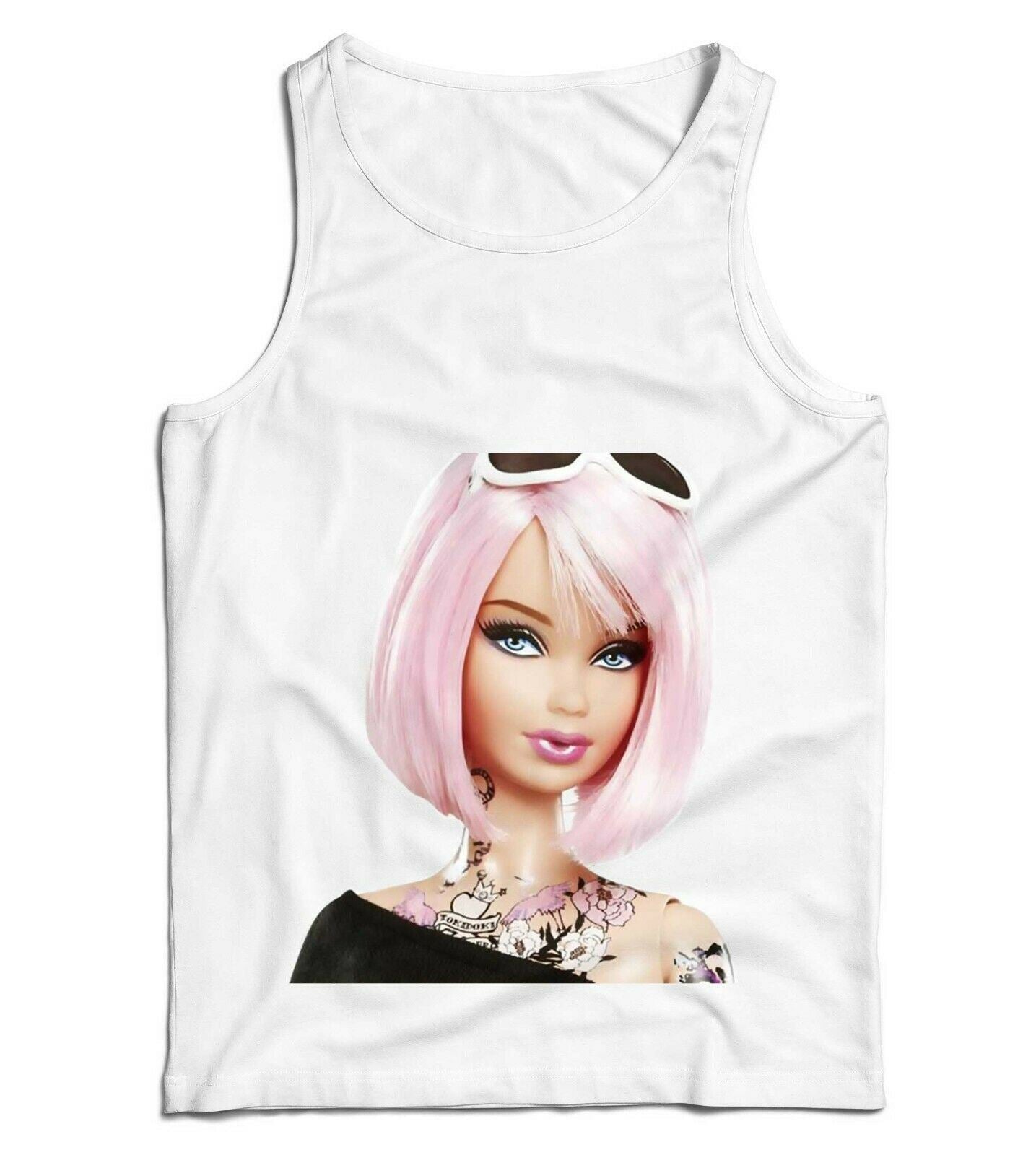 Barbie Punk/Sunglasses Ladies Vest Tank Top