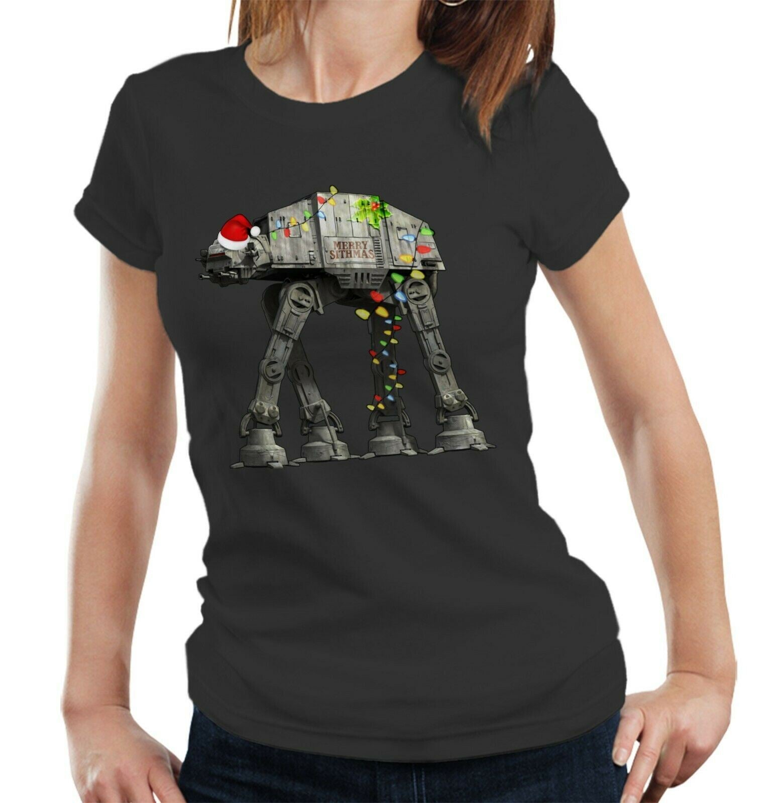 Christmas AT-AT Tshirt Fitted Ladies