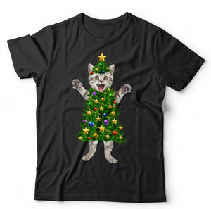 Christmas Cat Tree Tshirt Unisex & Kids