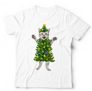 Christmas Cat Tree Tshirt Unisex & Kids