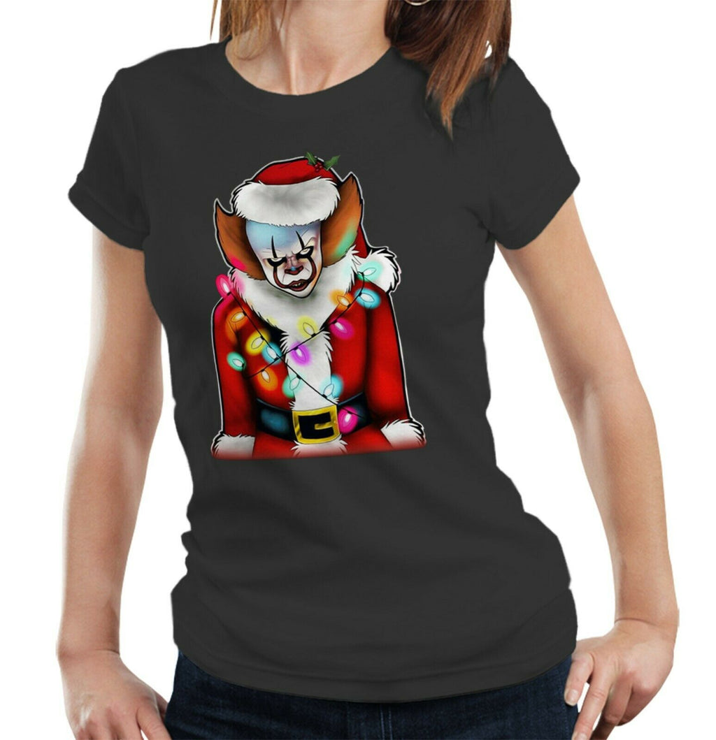 Christmas Pennywise Tshirt Fitted Ladies