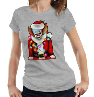 Christmas Pennywise Tshirt Fitted Ladies