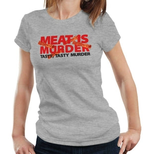 Meat Is Murder, Tasty Murder Tshirt Fitted Ladies