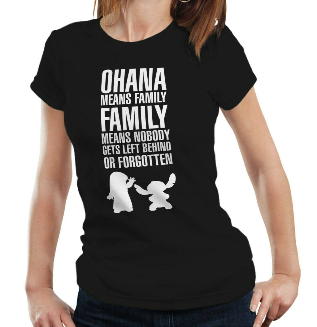 Ohana Means Family Tshirt Fitted Ladies