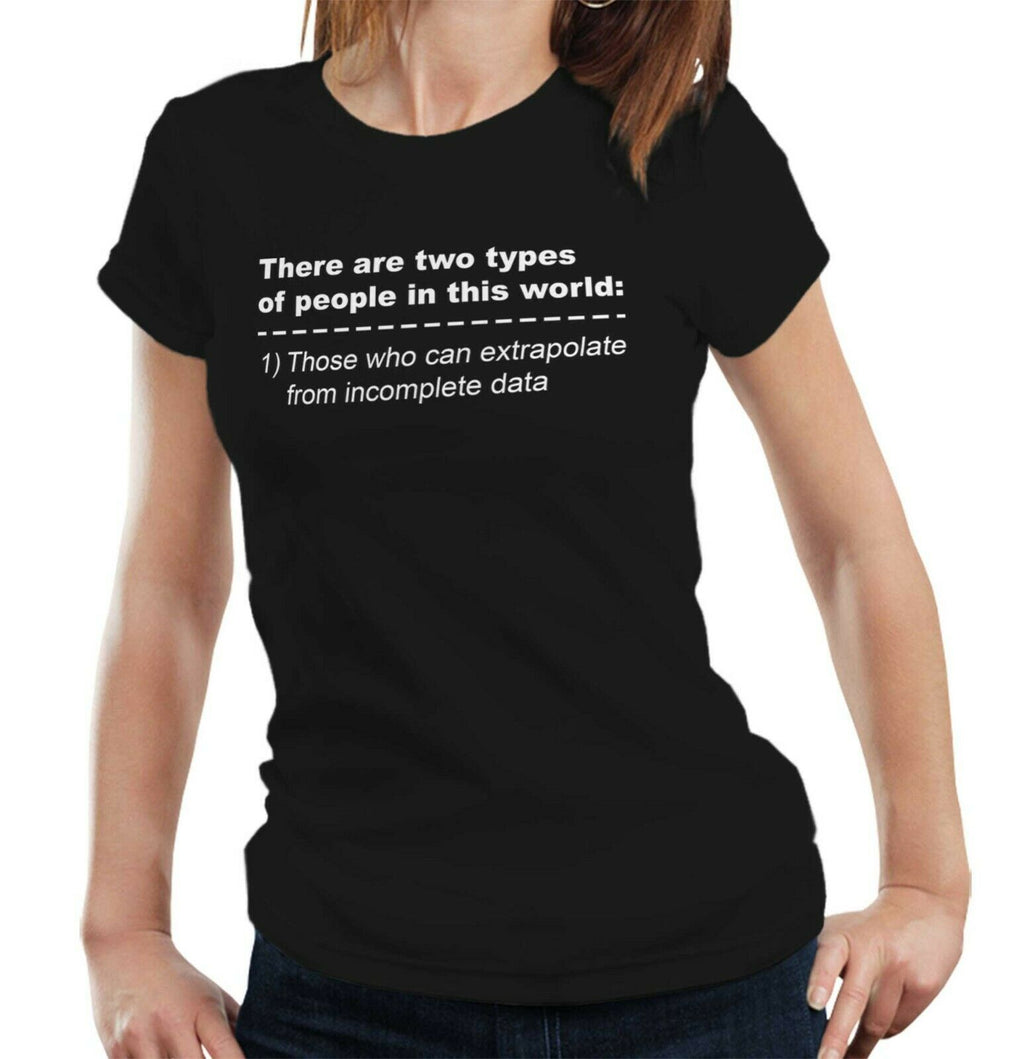 There Are Two Types Of People In This World Tshirt Fitted Ladies