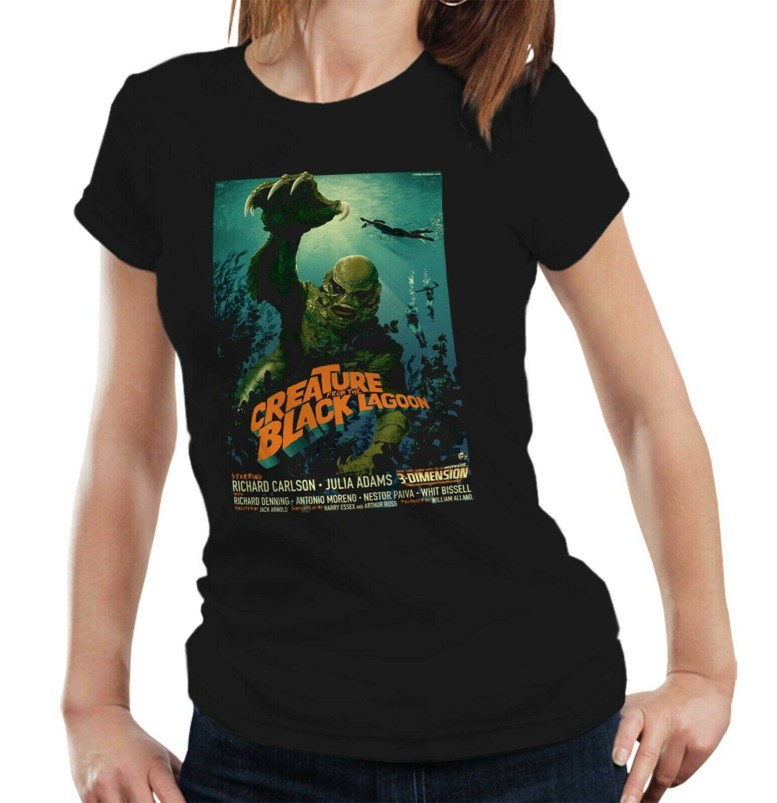 Creature From The Black Lagoon Tshirt Fitted Ladies