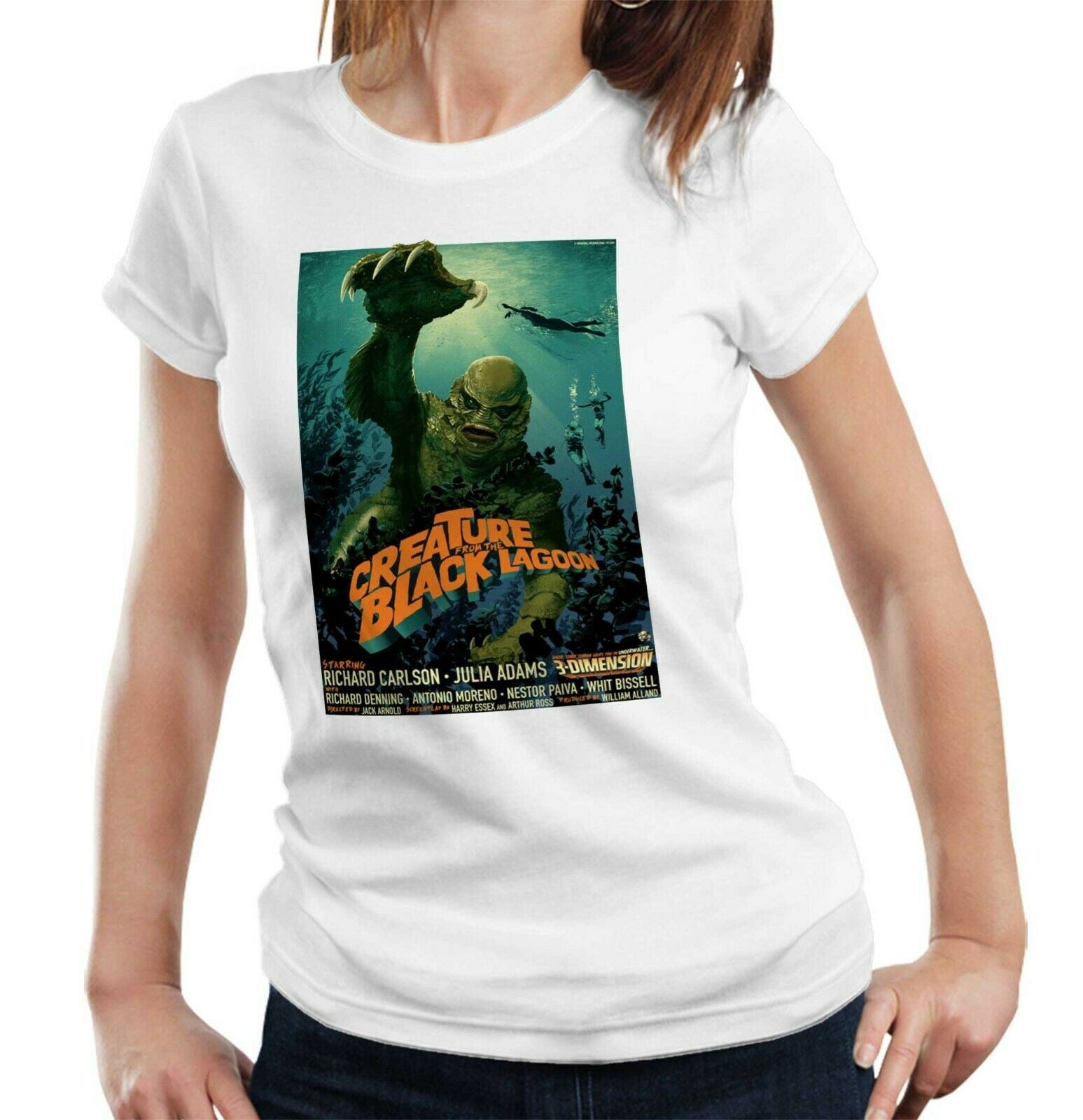 Creature From The Black Lagoon Tshirt Fitted Ladies