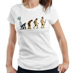 Alien Evolution Of Man Tshirt Fitted Ladies