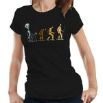 Alien Evolution Of Man Tshirt Fitted Ladies