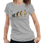 Alien Evolution Of Man Tshirt Fitted Ladies